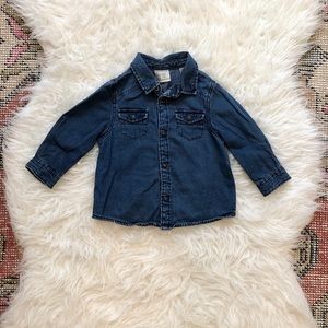 Zara Denim Button Down Shirt